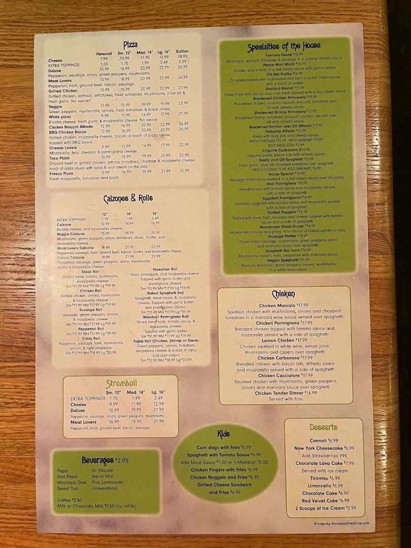 Joe's Pizza & Pasta Palace