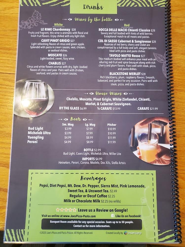 Joe's Pizza & Pasta Palace Menu image 3