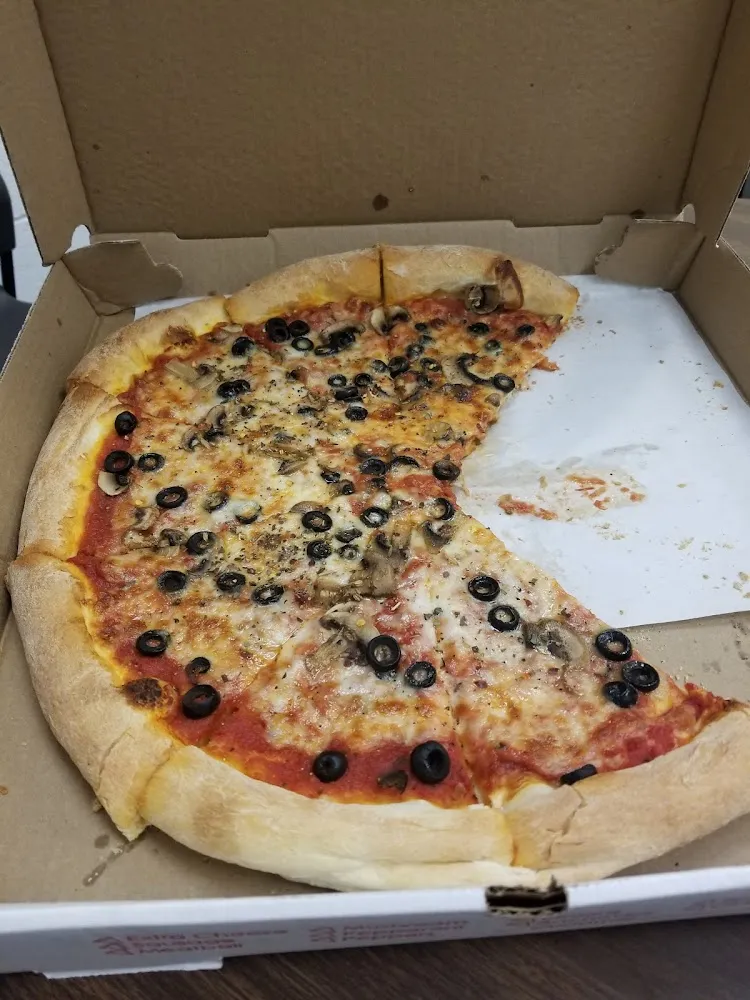 Mushroom and Black Olive Pizza